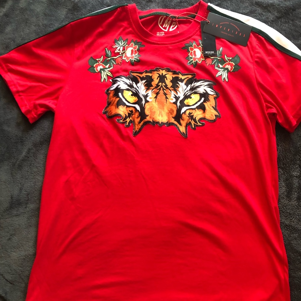 Red Imperious Tiger Mens T-shirt